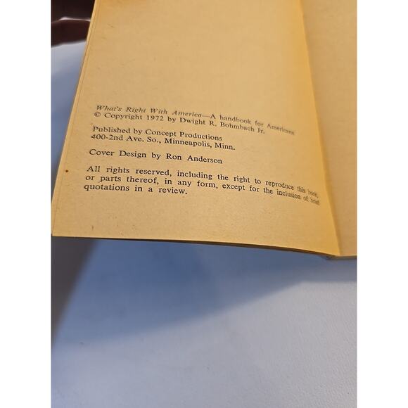 What's Right With America Political Paperback Book Dwight Bohmbach Bantam 1972 - Picture 5 of 5